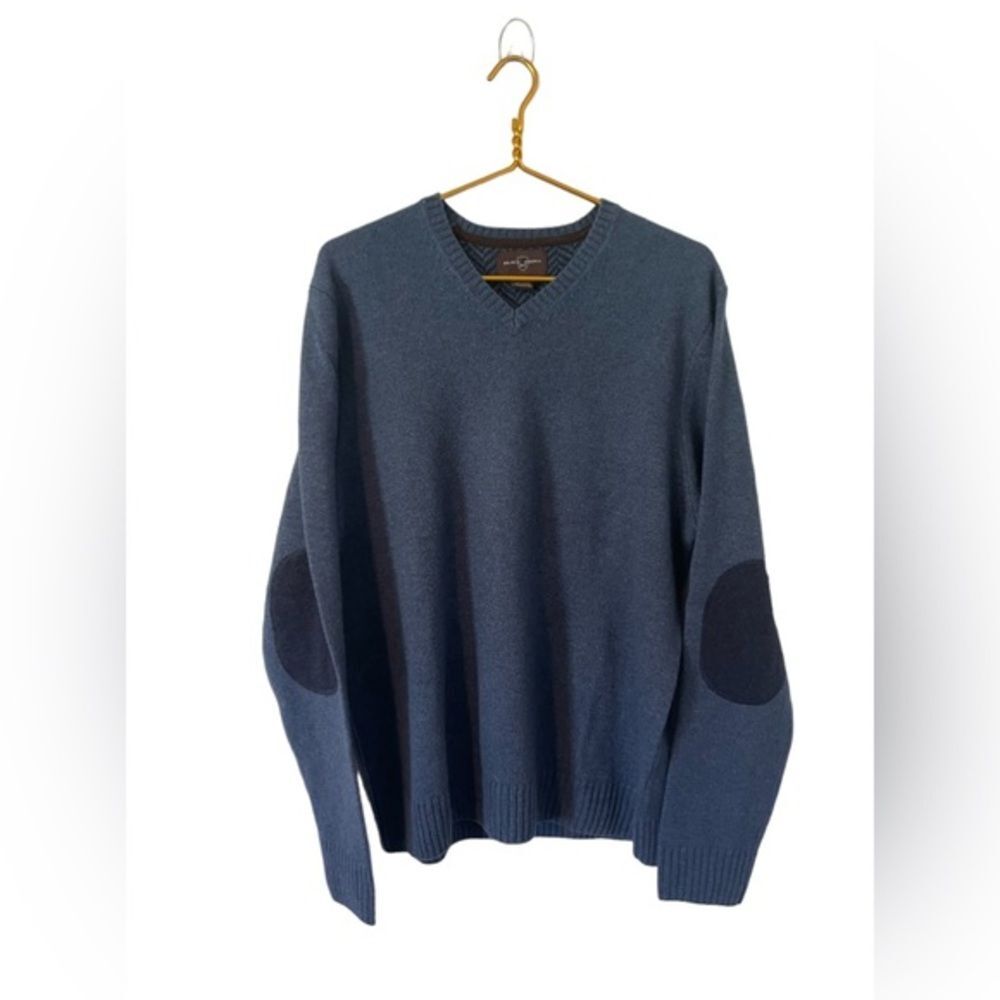 Black‎ Brown 1826 Men’s Blue Wool Sweater, Size Large